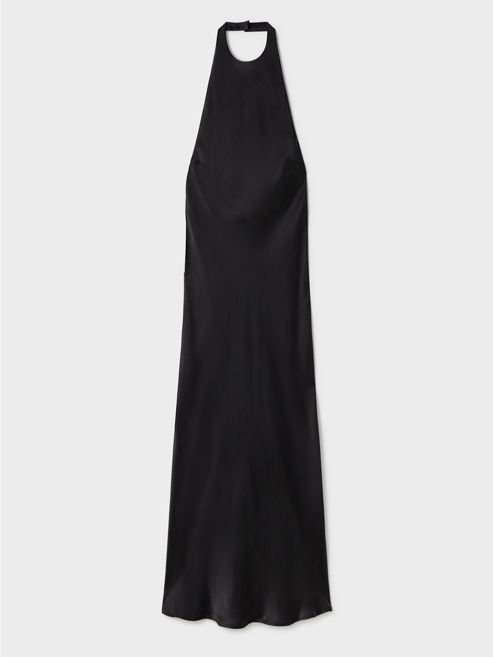 Silk Laundry Halter Dress (Black)